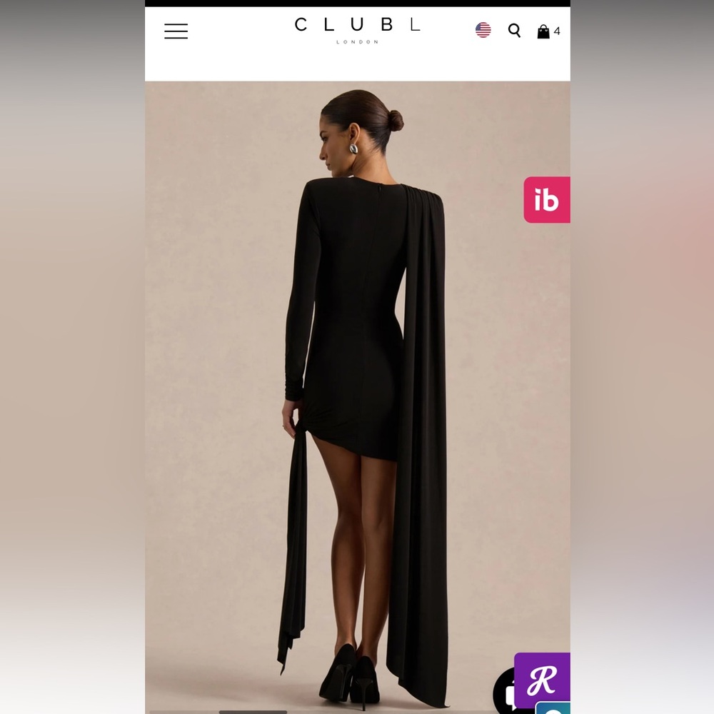 Club L London Zoro Asymmetric Dress - new with tags - Size 4 US - Picture 2 of 6